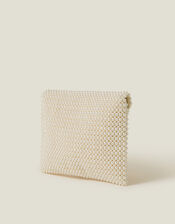 Bridal Pearl Envelope Clutch Bag, , large
