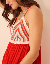 Stripe Crochet Midi Dress, Multi (BRIGHTS MULTI), large