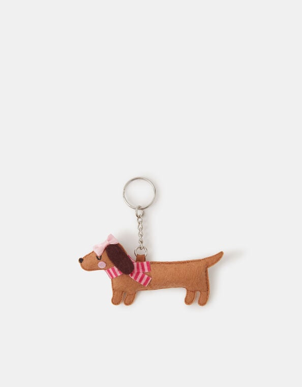Girls Sausage Dog Bag Charm, , large