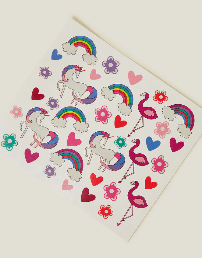 Girls Unicorn Temporary Tattoos, , large