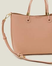 Smooth Faux Leather Handbag, , large