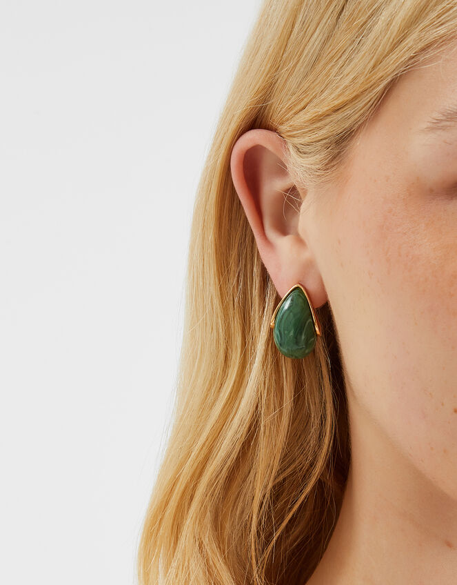 Resin Curve Drop Earrings, , large
