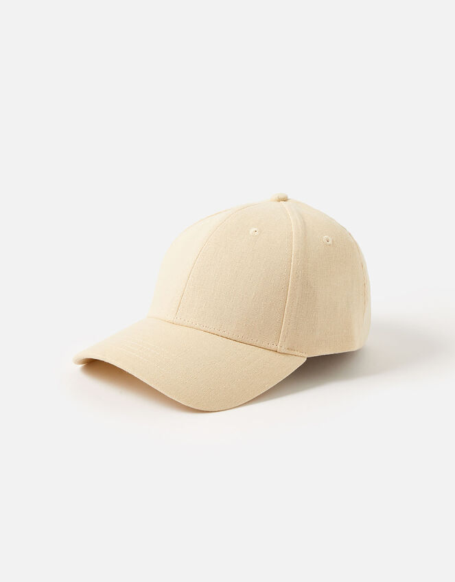 Baseball Cap in Linen Blend, , large