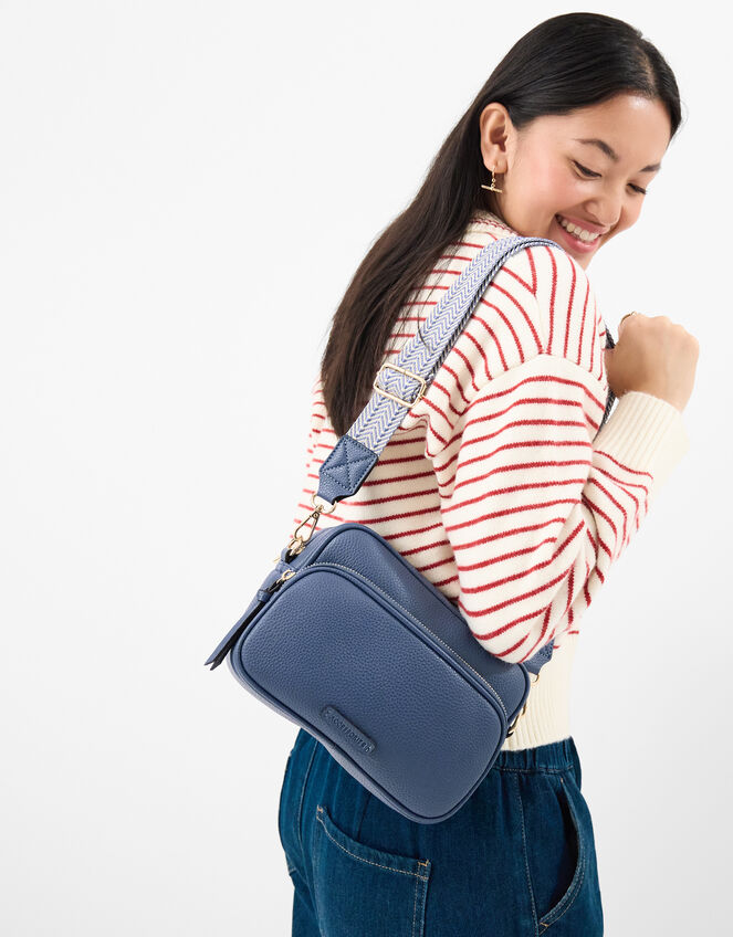 Double Zip Crossbody Bag, , large