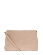 Jane Leather and Suede Clutch Bag, , large