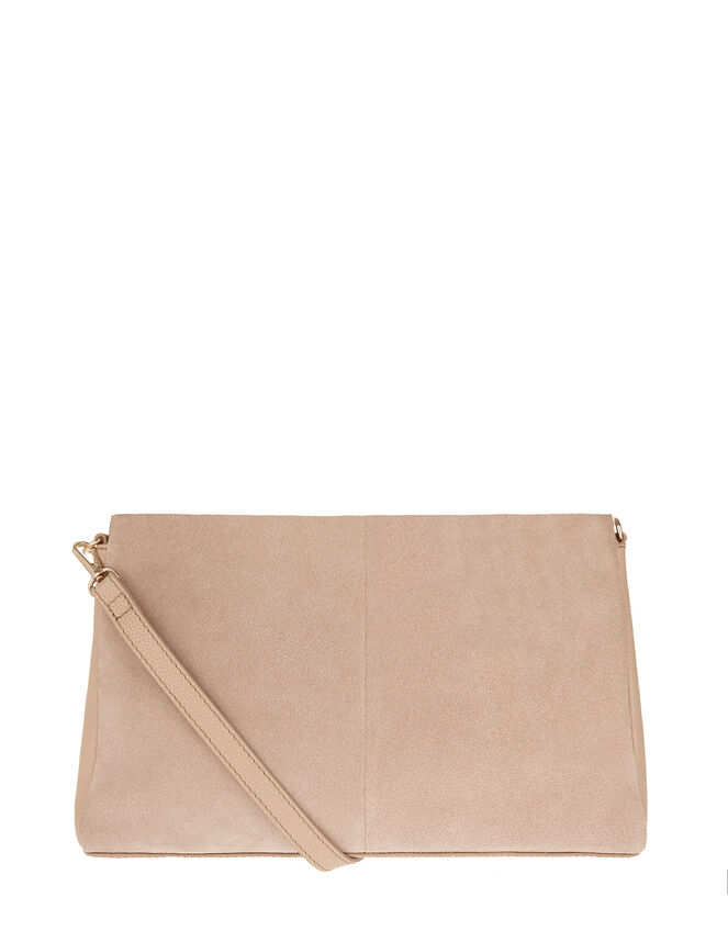 Jane Leather and Suede Clutch Bag, , large