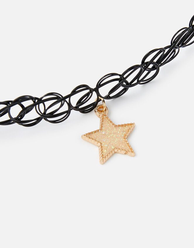 Star Charm Choker Necklace, , large