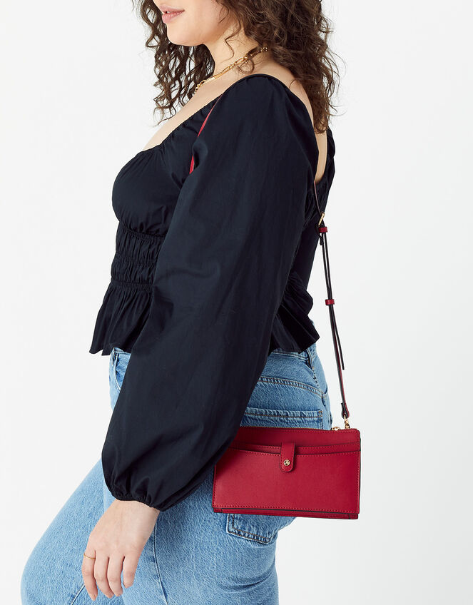 Phone Cross-Body Bag, Red (RED), large