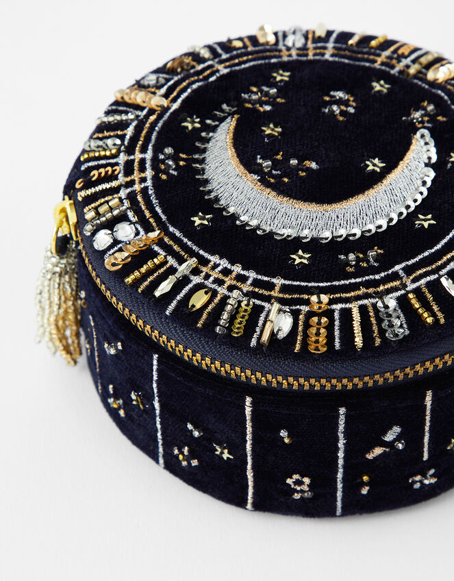 Moon and Star Embellished Jewellery Box, , large