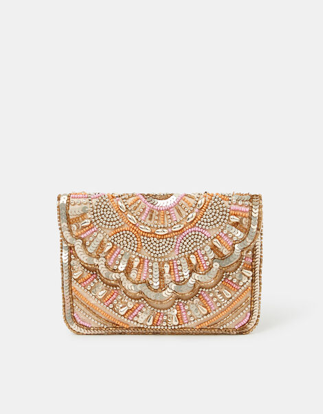 Girls Beaded Scallop Bag, , large