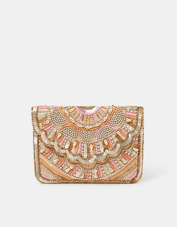 Girls Beaded Scallop Bag, , large