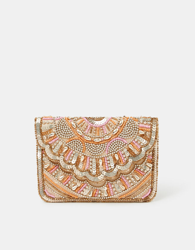 Girls Beaded Scallop Bag, , large