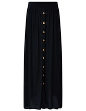 Charlotte Beach Maxi Skirt, Black (BLACK), large