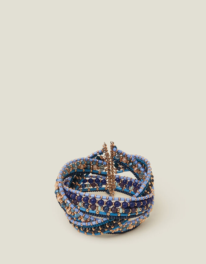 Beaded Woven Cuff, , large