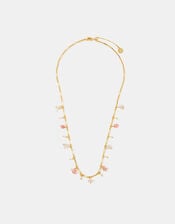 14ct Gold-Plated Semi Precious Charm Necklace, , large
