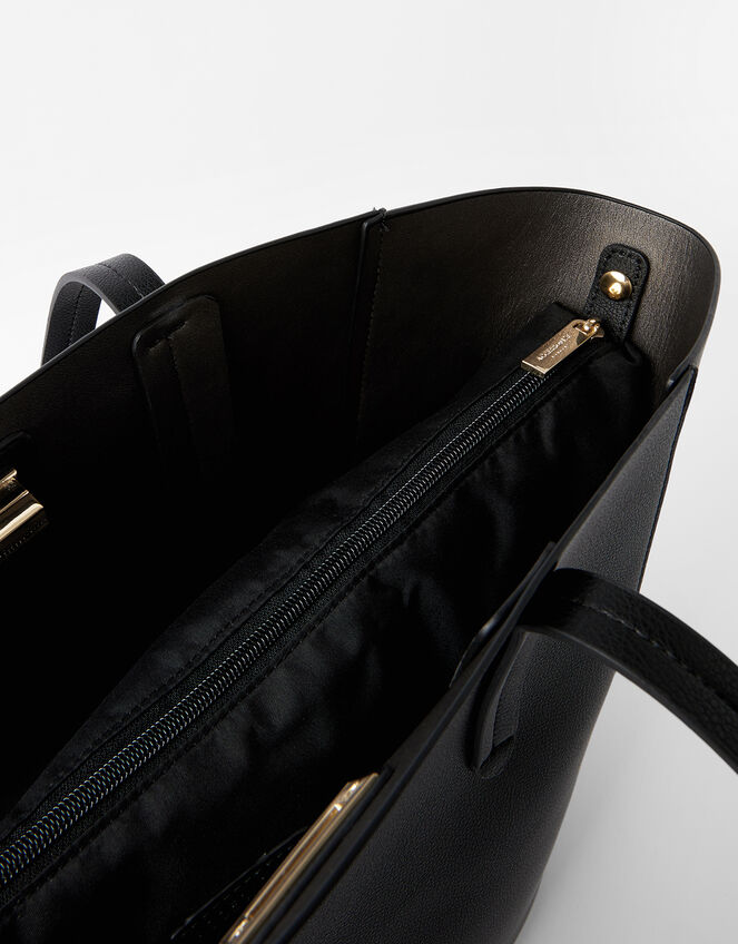Kayla Curve Tote Bag, Black (BLACK), large
