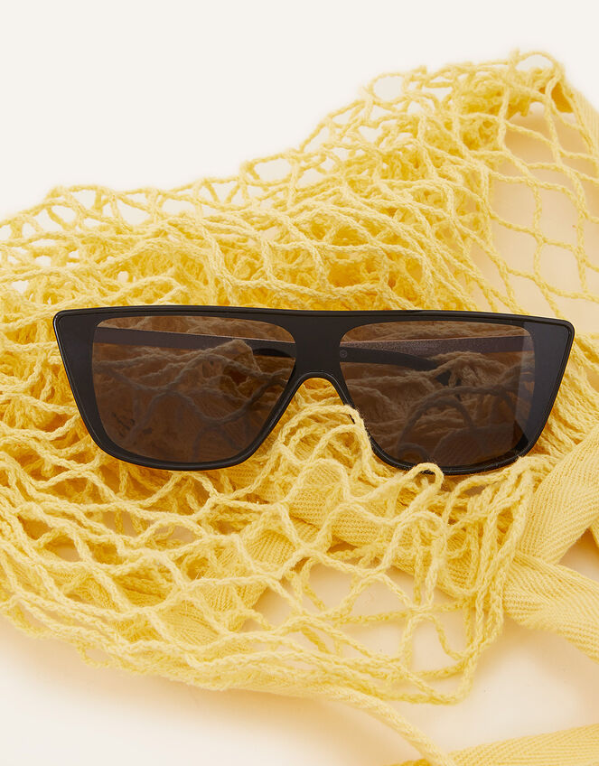 Angled Flat Top Sunglasses, , large