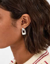 Mini Square Doorknocker Earrings, , large