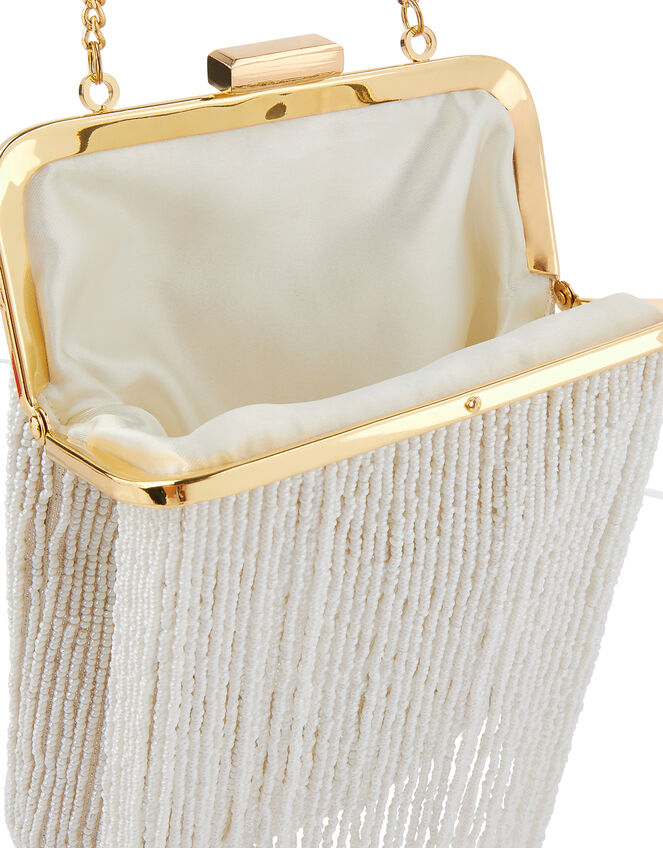 Beaded Tassel Bridal Pouch Bag, , large