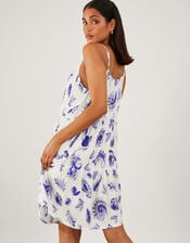 Paisley Mini Dress, White (WHITE), large