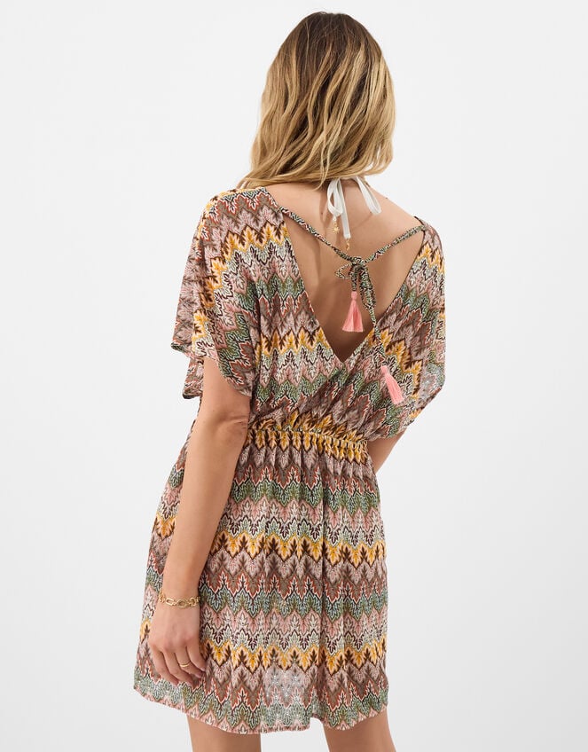 Crochet Mini Kaftan, Natural (NEUTRAL), large