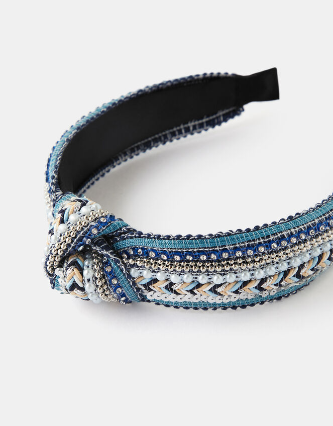 Embellished Knot Headband, , large