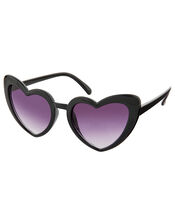 Love Heart Sunglasses, Black (BLACK), large