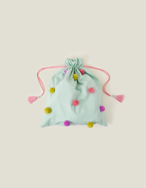 Girls Christmas Pom-Pom Sack, , large