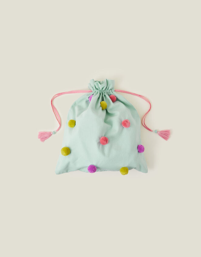 Girls Christmas Pom-Pom Sack, , large