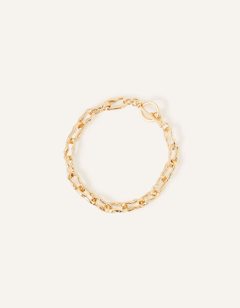 14ct Gold-Plated Molten Link Bracelet, , large