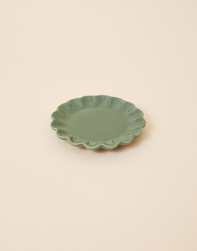 Trinket Dish with Scalloped Edge, Green (GREEN), large