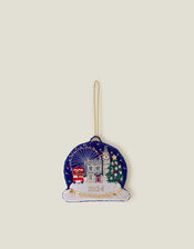 Embroidered 2024 Snow Globe Christmas Tree Decoration, , large