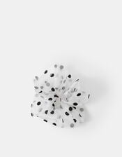 Polka Dot Organza Hair Scrunchie, , large