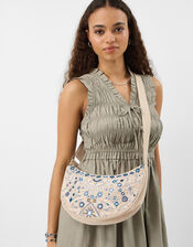 Celestial Embroidered Sling Crossbody Bag, , large
