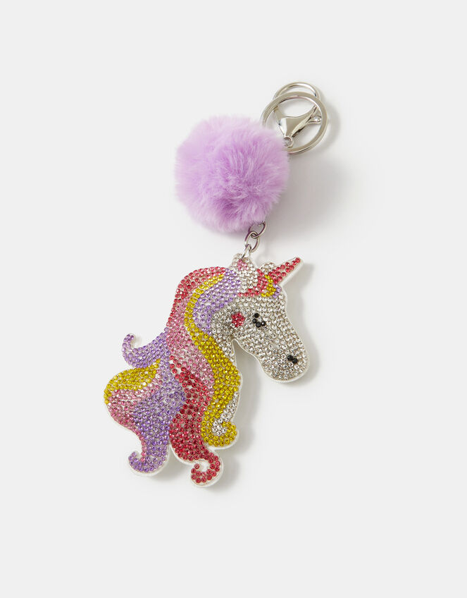 Girls Diamant&eacute; Unicorn Bag Charm, , large