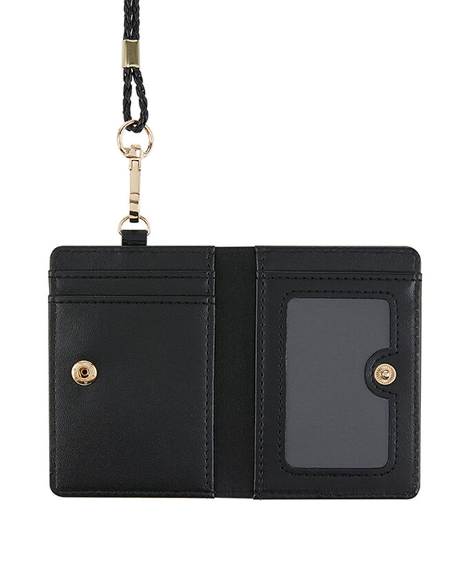 Lanyard Card Holder, Black (BLACK), large