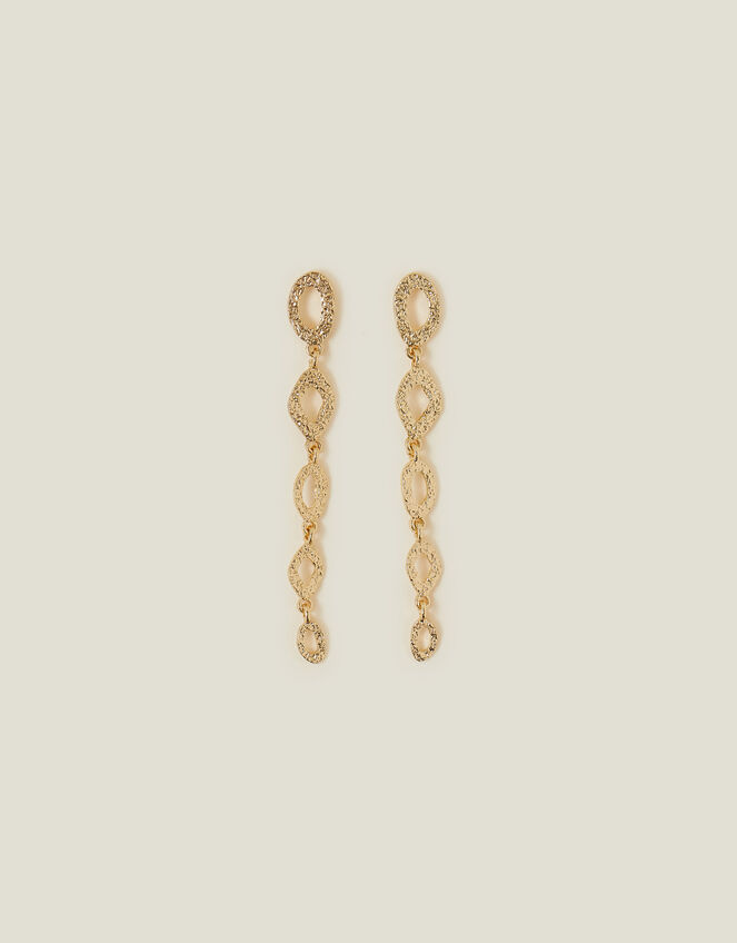 Mini Circle Long Drop Earrings, , large