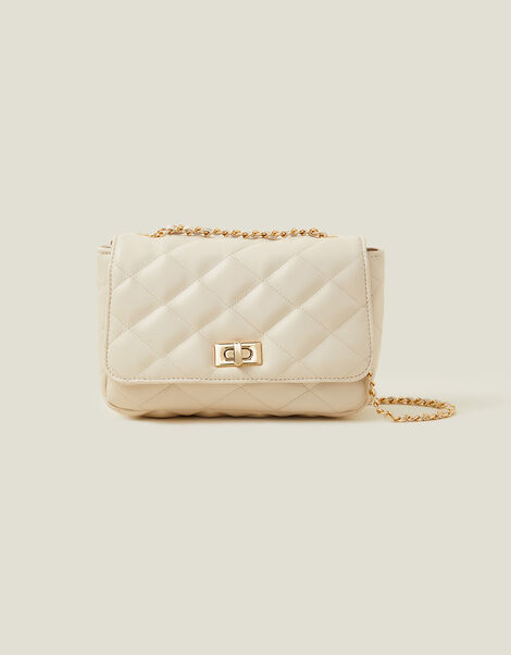 Quilted Cross-Body Bag, Cream (CREAM), large