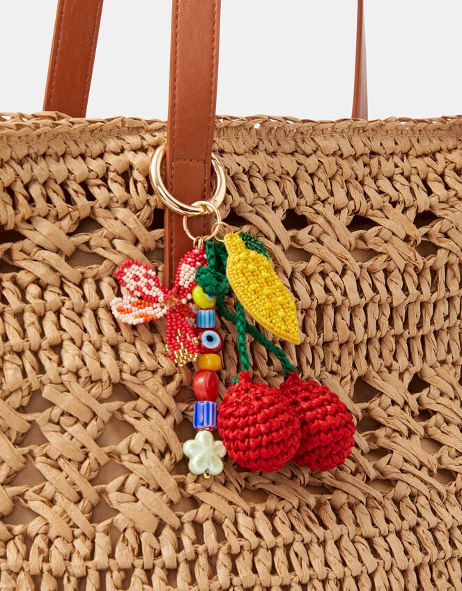 Beaded Fruit Bag Charm, , large