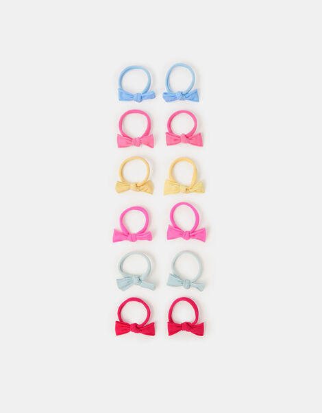 12-Pack Girls Mini Bow Hair Bands, , large