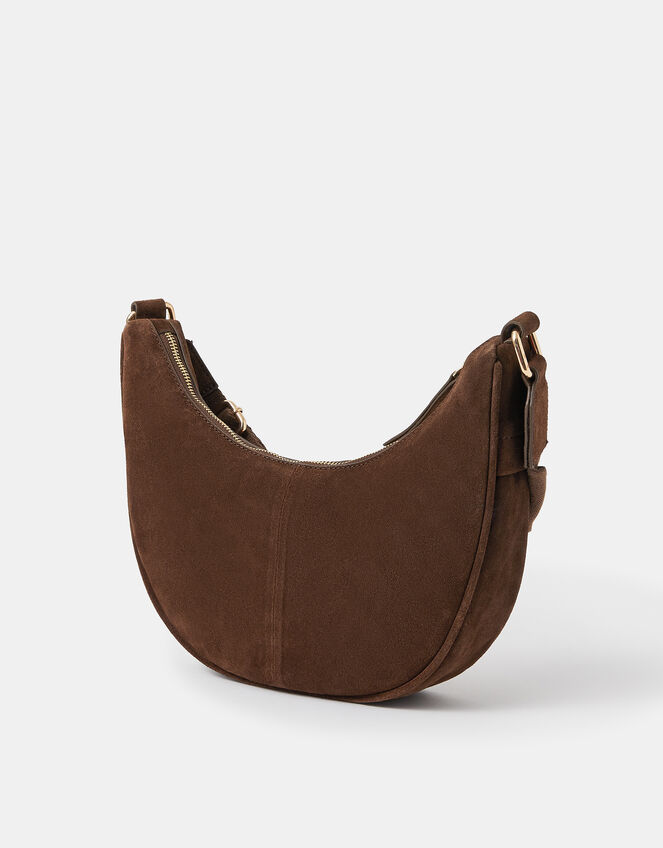 Suede Sling Crossbody Bag, , large