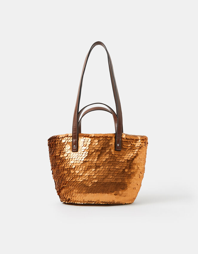 Sequin Woven Beach Bag, , large