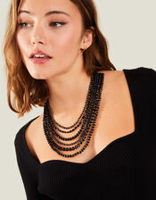 Chunky Bead Multirow Necklace, , large