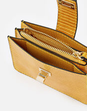 Twist Lock Reptile Cardholder, Yellow (OCHRE), large