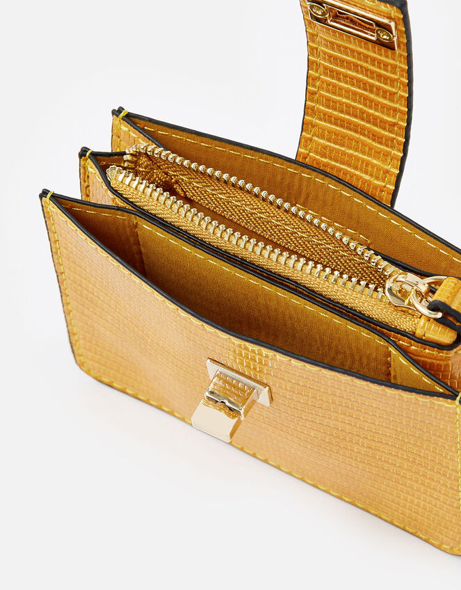Twist Lock Reptile Cardholder, Yellow (OCHRE), large