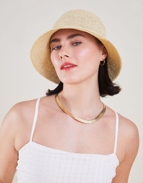 Fine Crochet Bucket Hat, , large