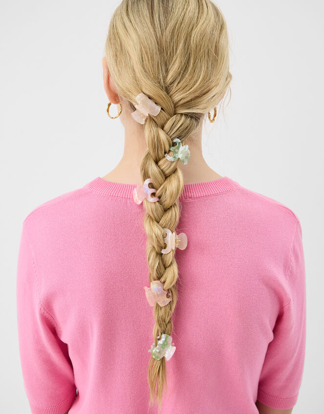 6-Pack Mini Iridescent Claw Clips, , large