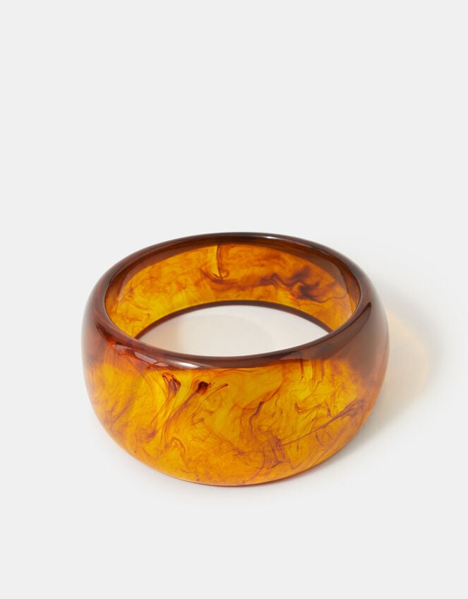 Chunky Resin Bangle, Brown (BROWN), large