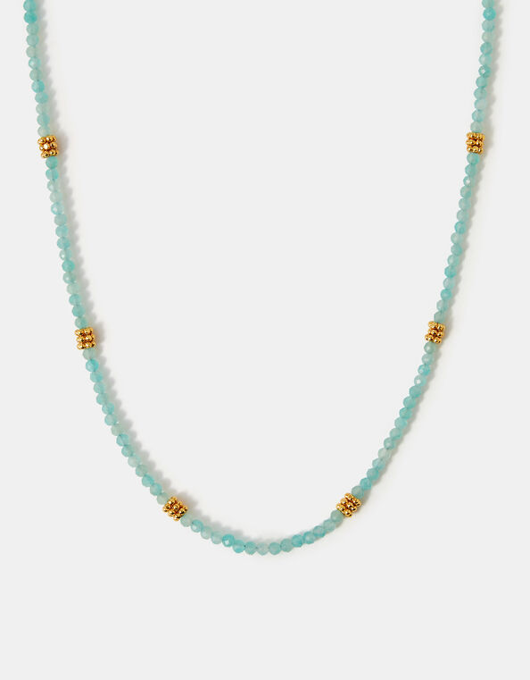 14ct Gold-Plated Quartz Beaded Necklace, , large