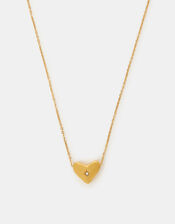 Stainless Steel Molten Heart Pendant Necklace, , large